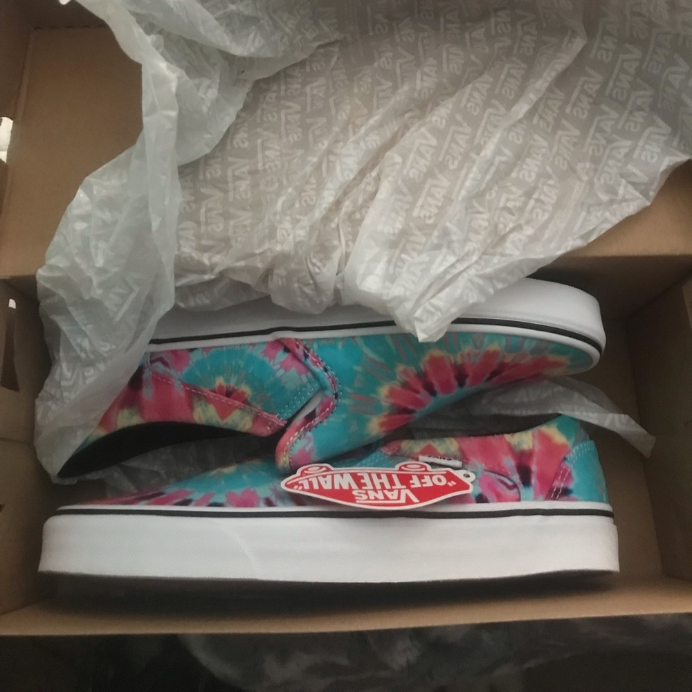 Tie dye vans. Size 10 never taken out the box